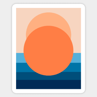 Minimal Sunset #5 - Abstract Art Print Sticker